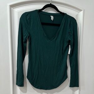 Old Navy Green Long Sleeve Fitted Bodysuit
